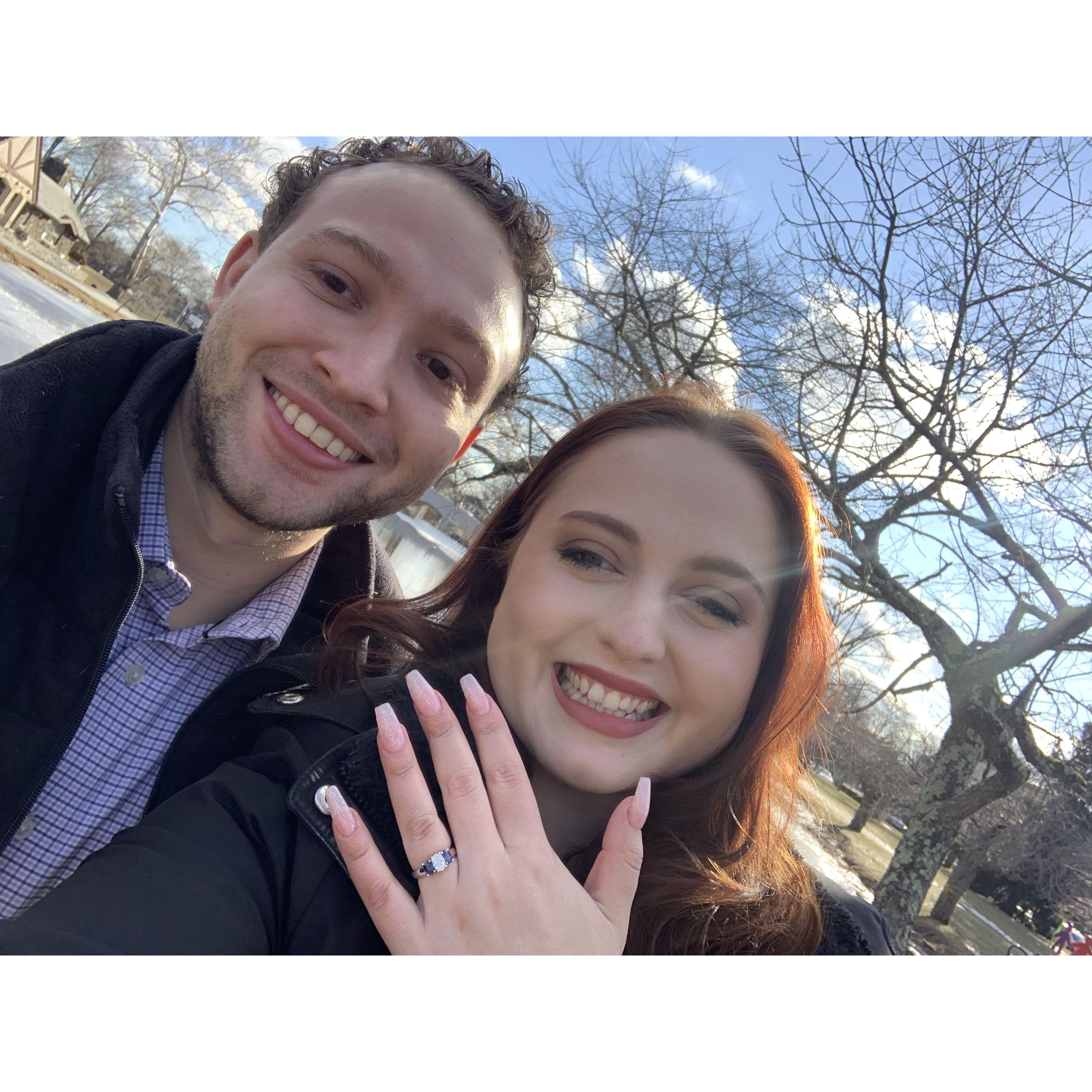 Moments after our engagment on February 5th, 2022