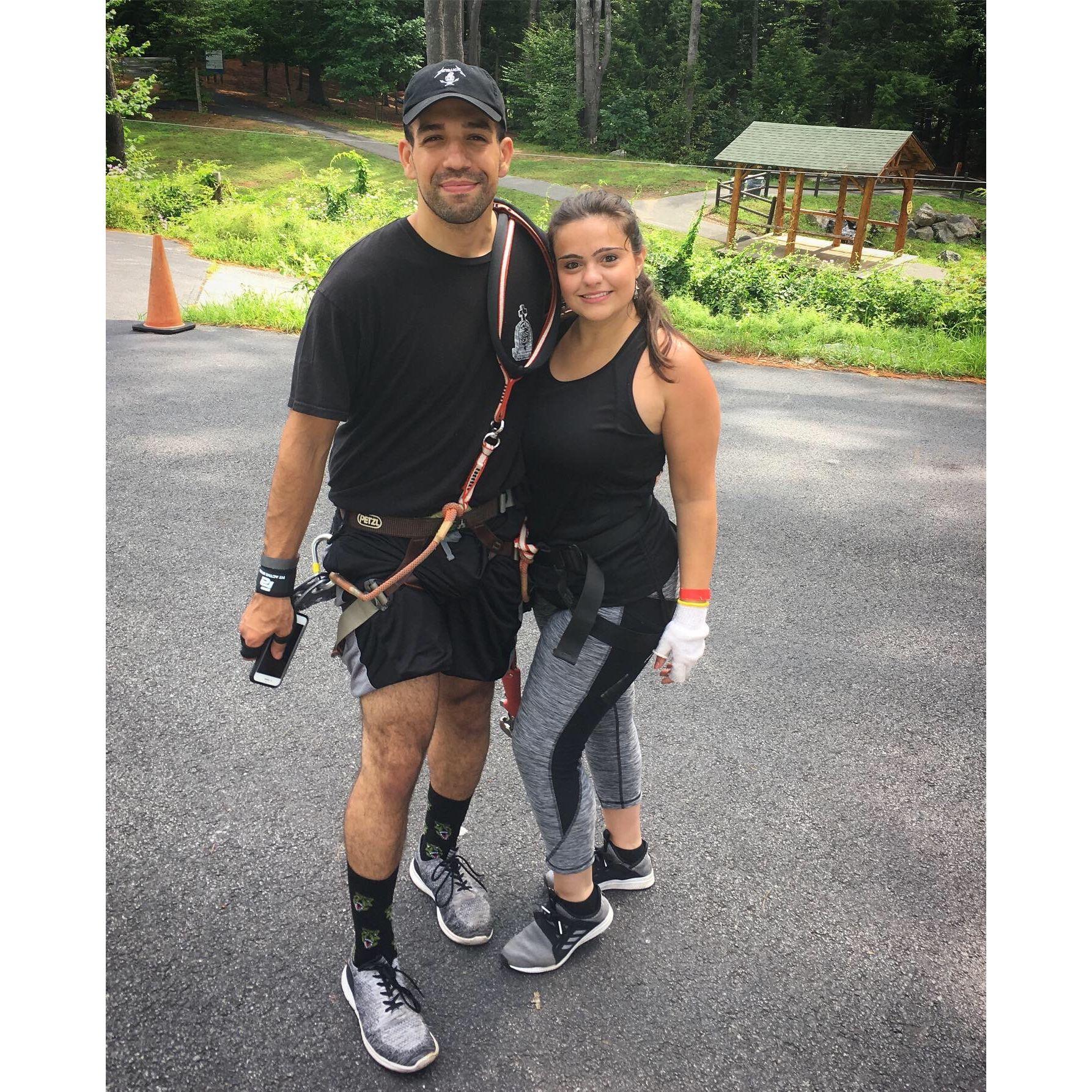Flying through the forest at Adirondack Extreme Adventure Course! We recommend you check it out if you've got the time!