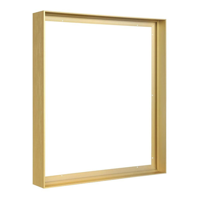 Floating Frame for 24x36 Canvas Paintings, DIY Metal Canvas Frame with 1.5" Deep, Modern Floater Frame for Oil Paintings Portrait Landscape Living Room Bedroom Home Office Wall Art Decor (Gold)