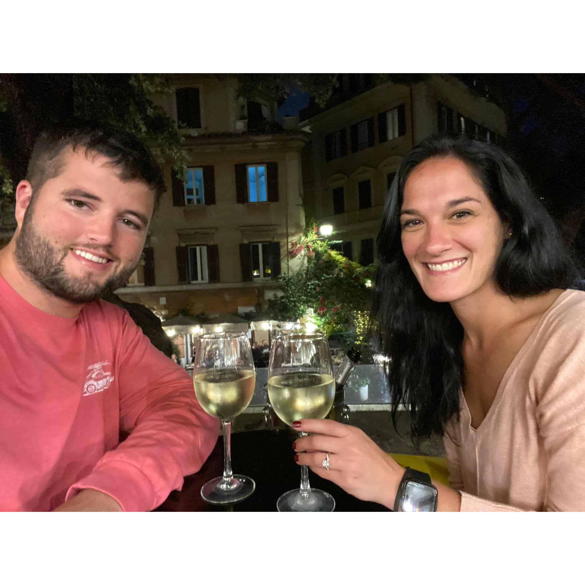 Celebrating our engagement - Rome, Italy!