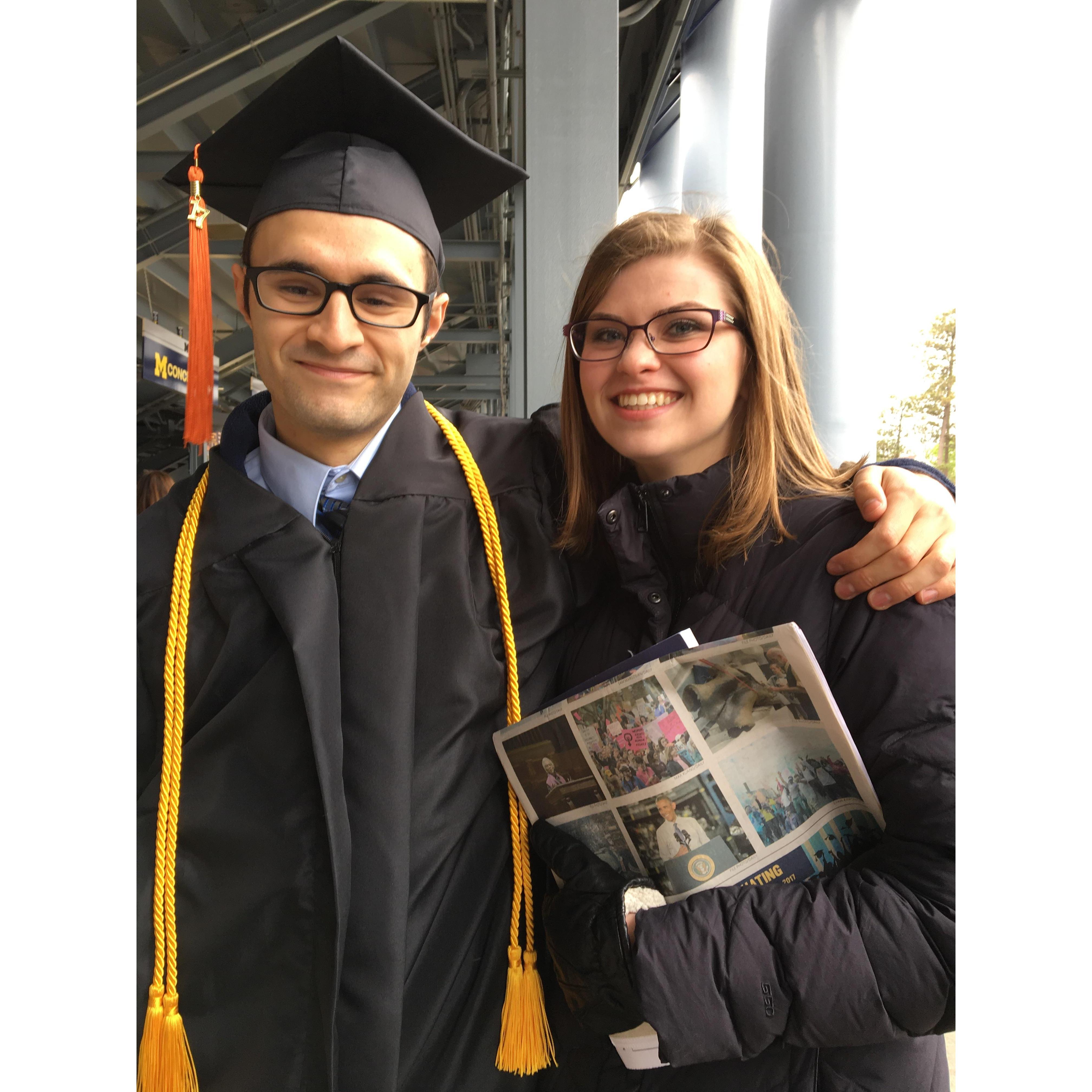 Ian's graduation from Undergrad. University of Michigan Class of 2017.