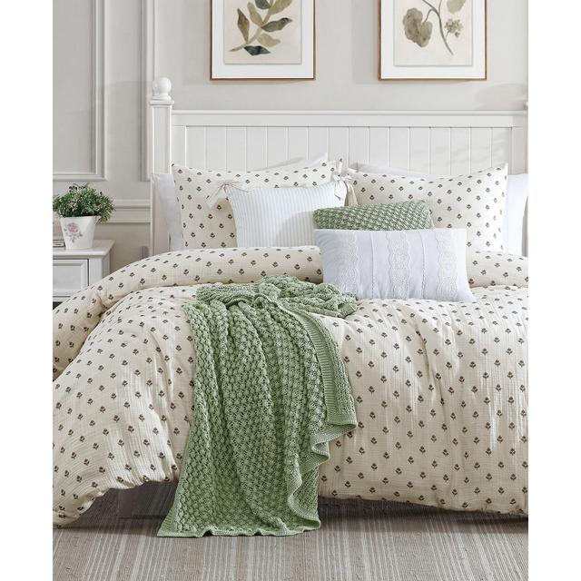 Peri Home Block Print Gauze 3-Pc. Comforter Set, Full/Queen