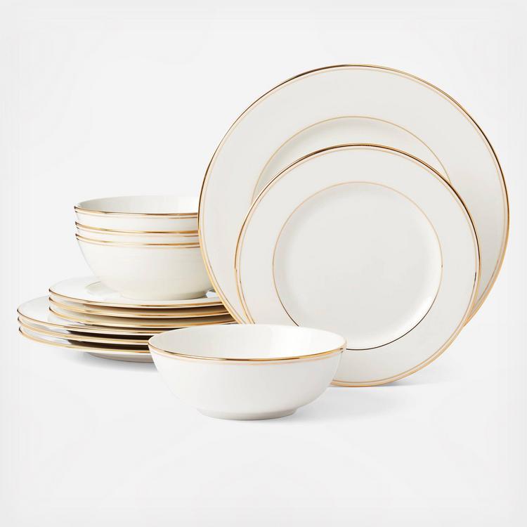 Lenox, Federal Gold 12-Piece Dinnerware Set, Service for 4 | Zola