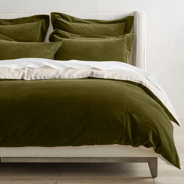 Classic Velvet Duvet Cover, King/Cal King, Moss