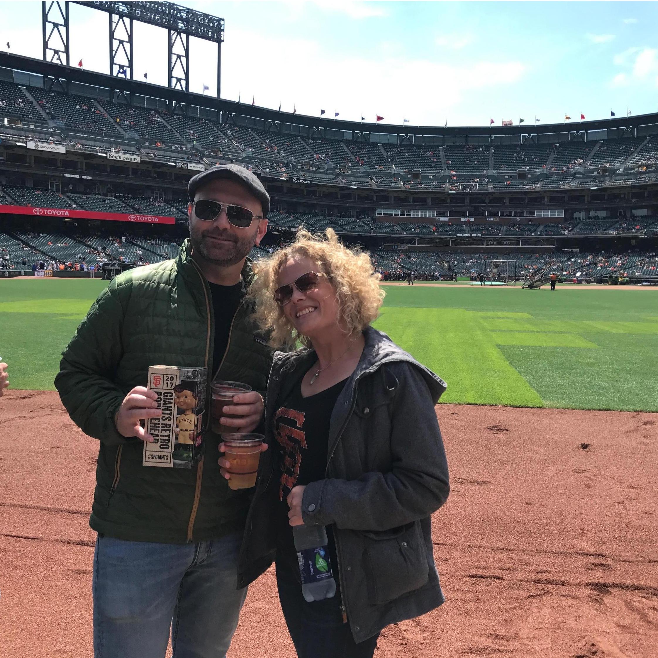 On the Field at AT&T before the game in June 2017.