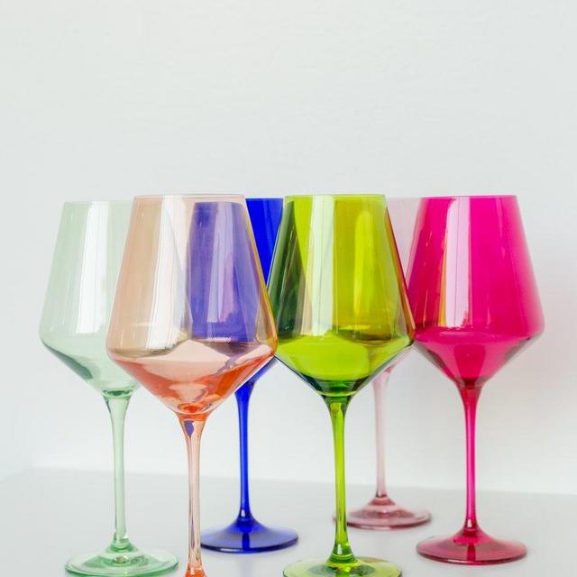 Estelle Colored Wine Stemware - Set of 6 {Mixed Set}