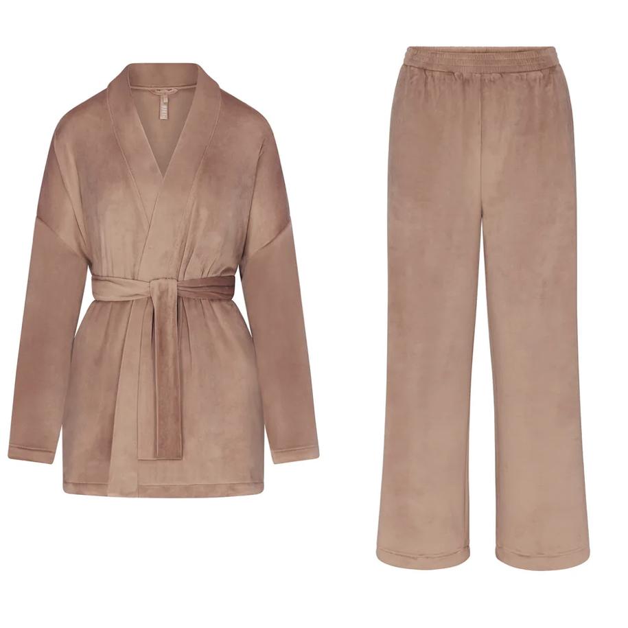 VELOUR WRAP SLEEP SET