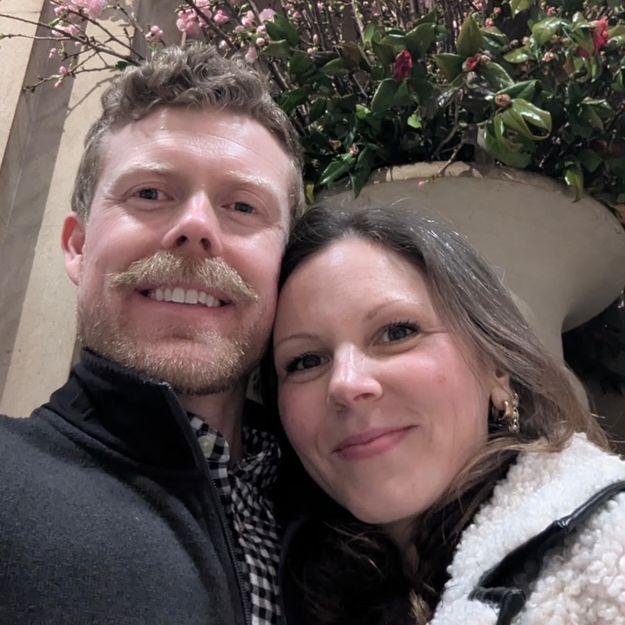 Our first selfie as a freshly engaged couple!