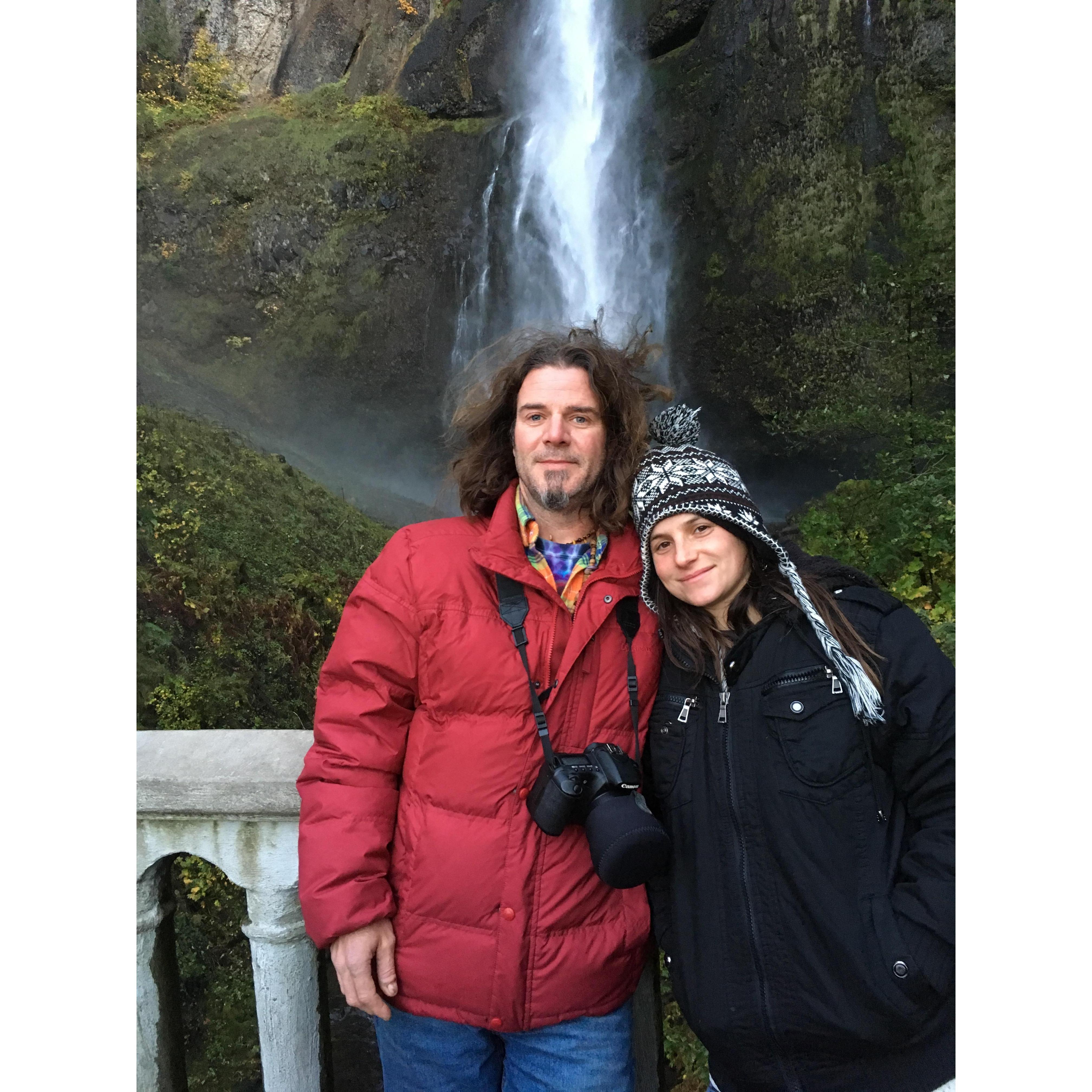 Enjoying the waterfalls of Oregon