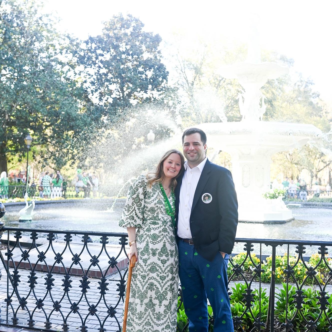 Forsyth Park’s green fountain - Erin go bragh!