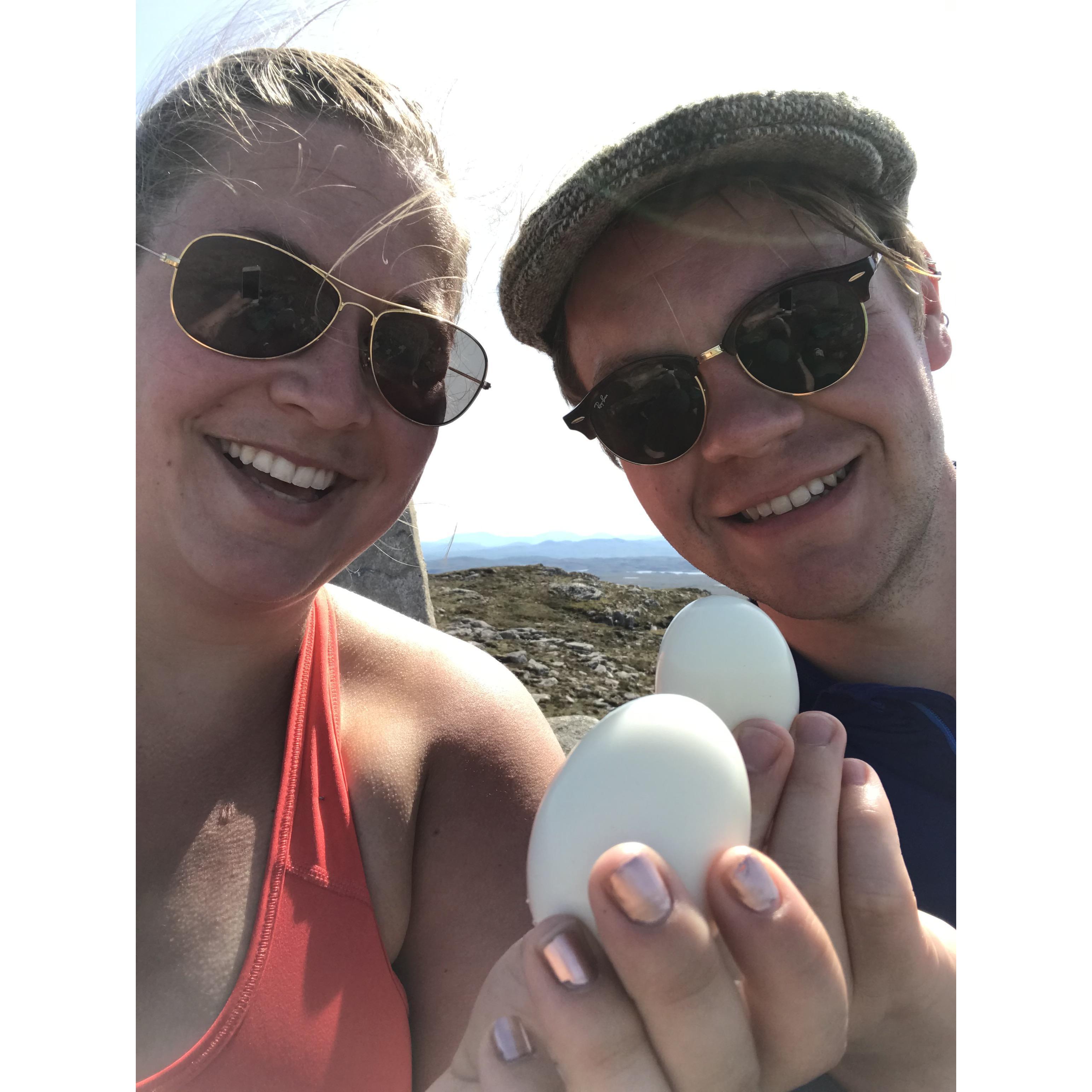 Eggs atop Beinn Bhragair, Lewis 2019.
