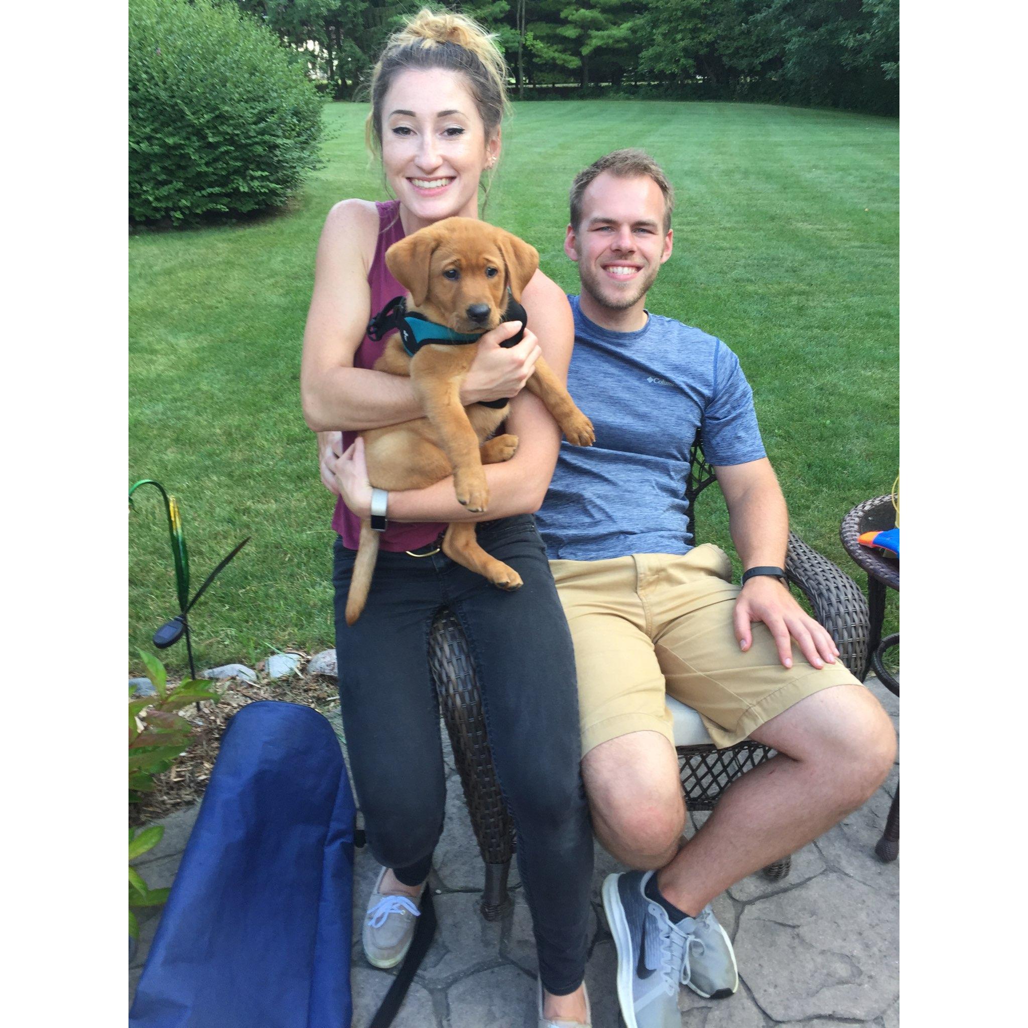 Baby Mona's first trip away from Brad's house!