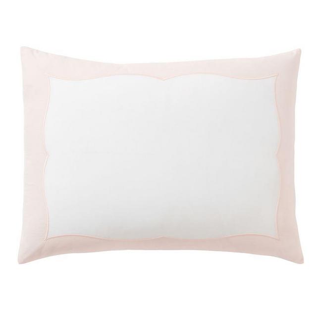 Blush Monique Lhuillier Daphne Organic Percale Sham, Standard