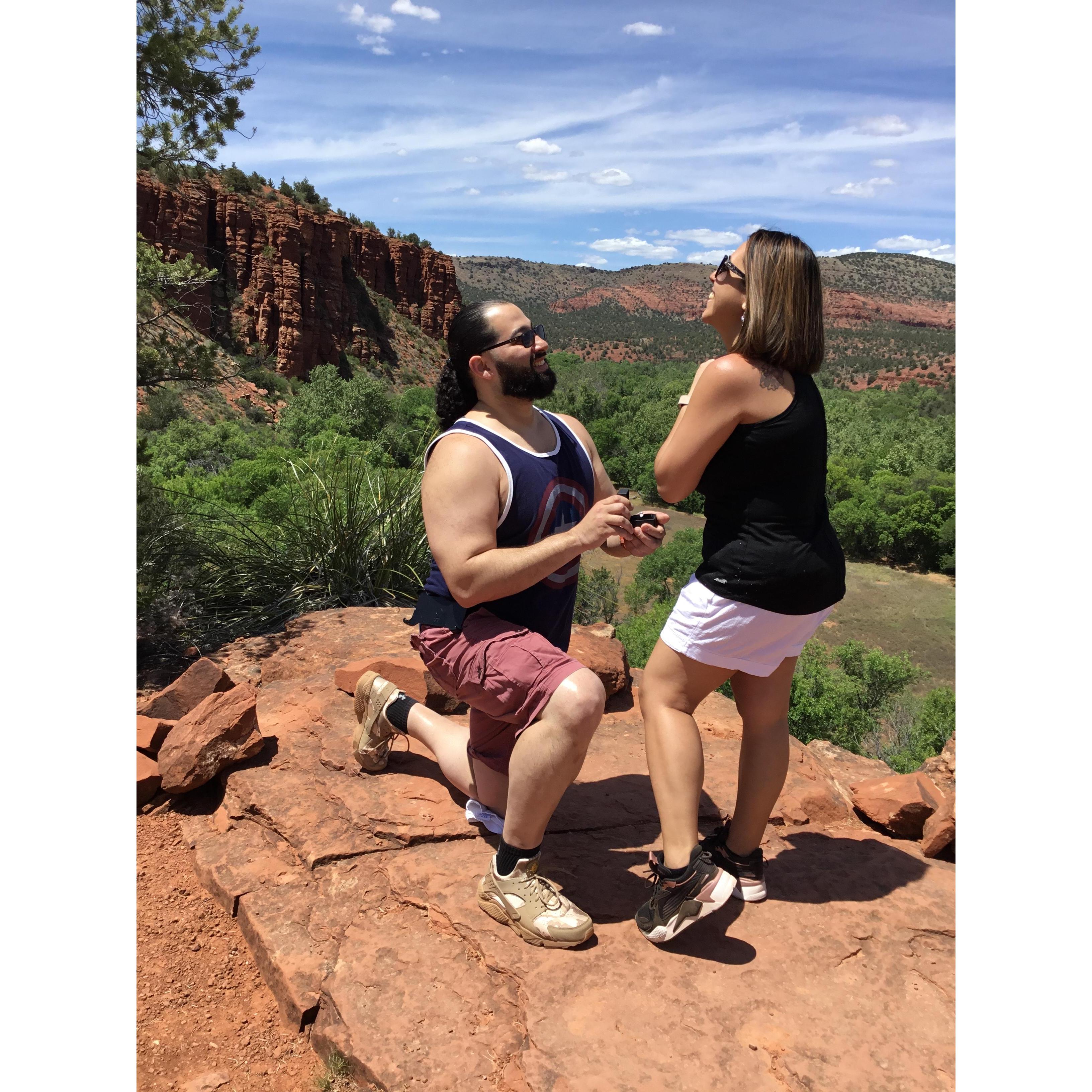 May 18, 2019. Officially engaged after 4 years.