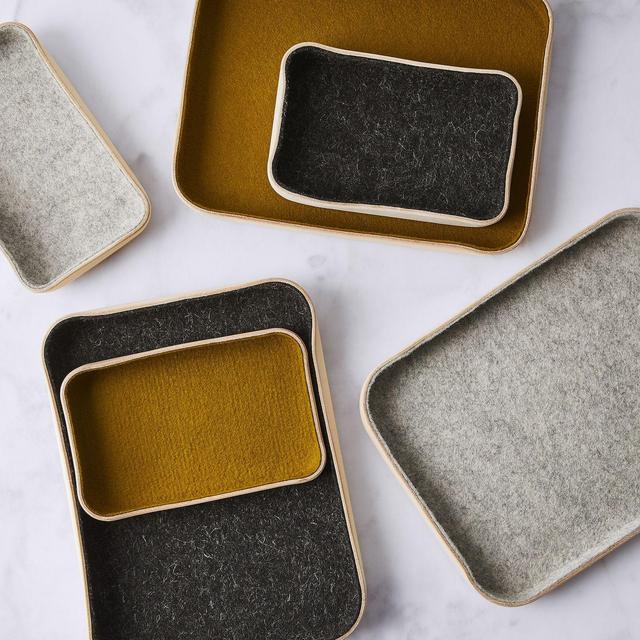 Felt & Leather Catch-All Tray