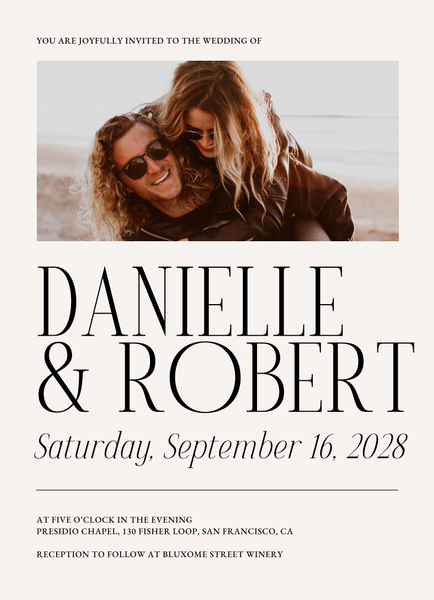 Jaden Photo | Light Oatmeal | Zola Wedding Invitations
