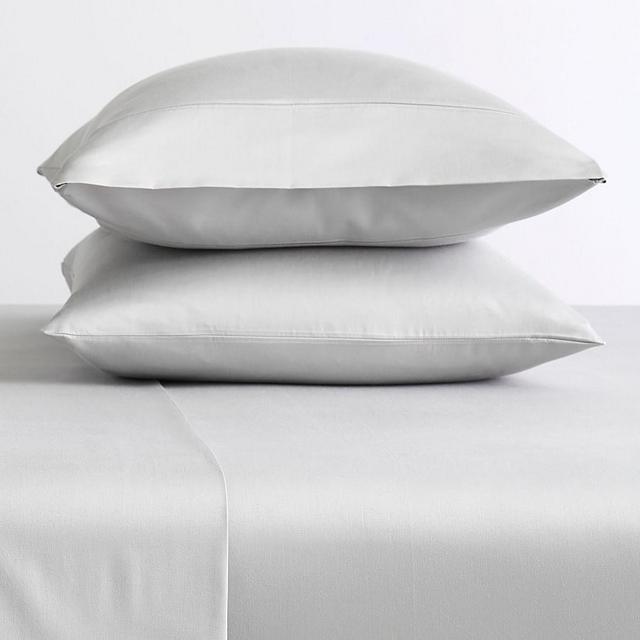 700-Thread-Count Sateen Extra Pillowcases, Set of 2, King, Smoke Gray