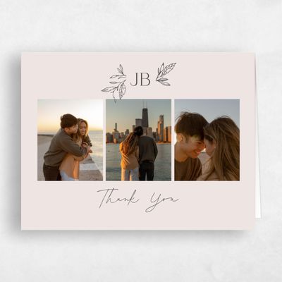 Light Greige, Brown Wedding Thank You - Phippsburg Multiphoto