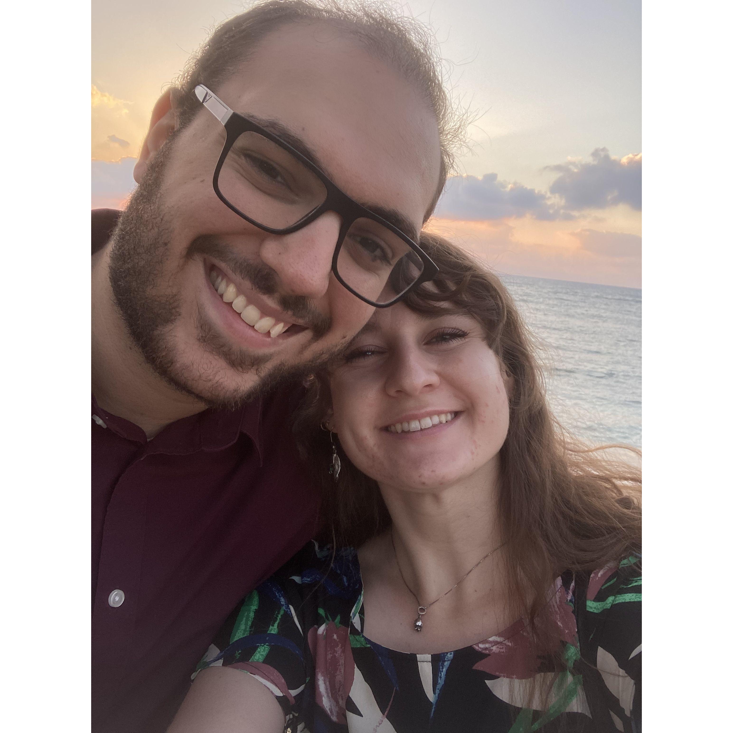 Our first date on the Mediterranean!