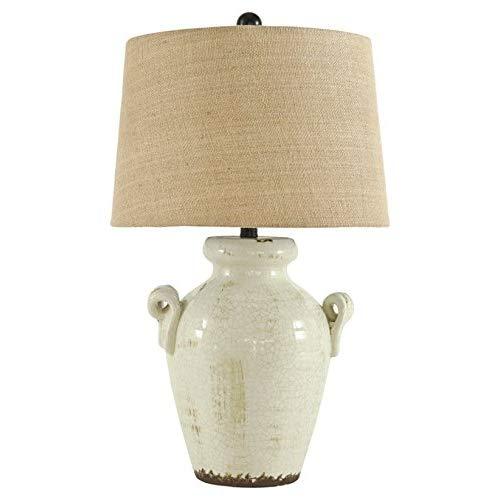 Signature Design by Ashley - Emelda Table Lamp - Vintage Casual - Cream