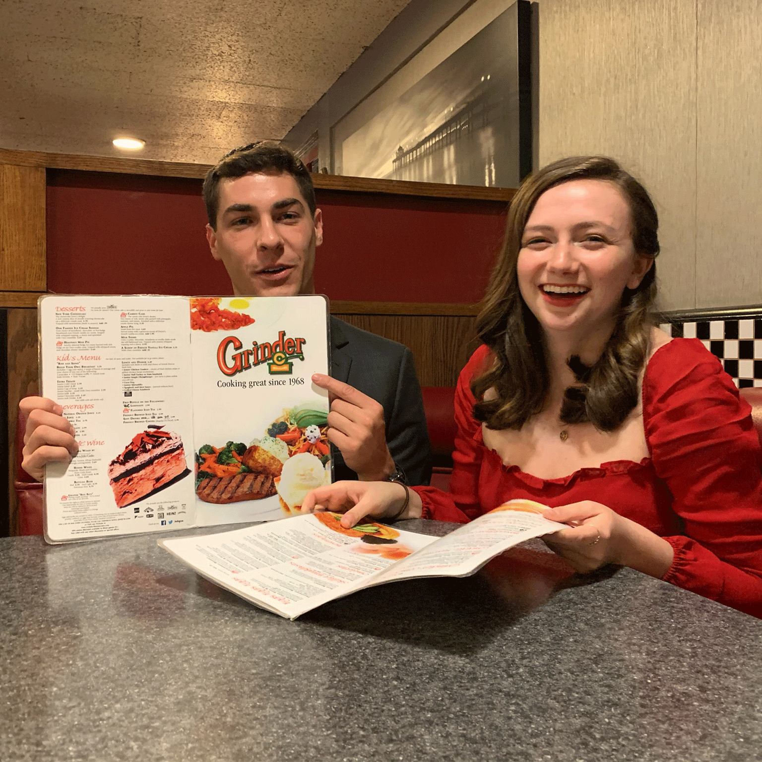A photo commemorating our favorite (now defunct) restaurant near USC, Grinder. We miss that diner every day!