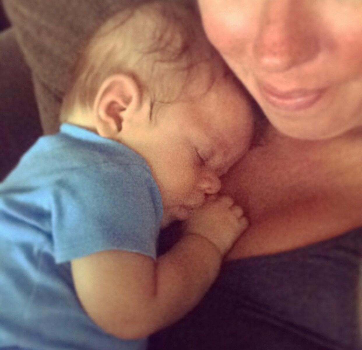 With newborn Tremper (our Ring Bearer)