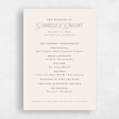 Chocolate, Brown Wedding Program - Summit
