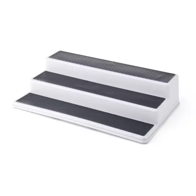 Simply Essential™ Large 3-Tier Non-Skid Cabinet Organizer in Light Grey/Dark Grey