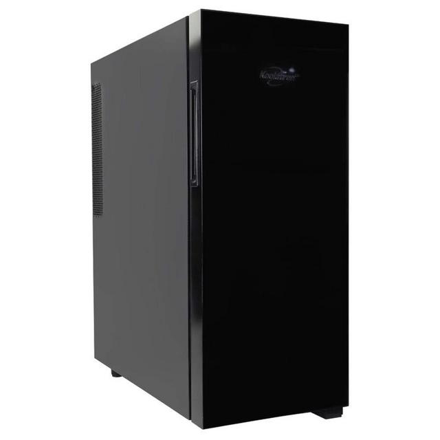 Koolatron WC12DZ Dual Zone Thermoelectric Cooler 12 Bottle Capacity with Digital Temperature Controls-Wine Cellar with Quiet Cooling Power and 4 Removable Shelves, Black/Silver