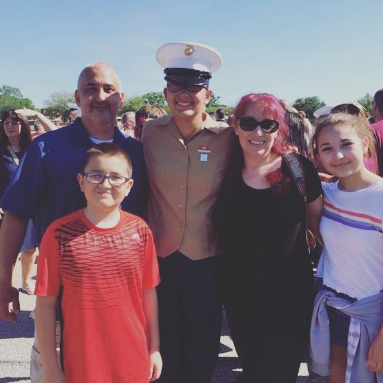 May 4th, 2018- Brittany’s Marine Corps Bootcamp Graduation with her Father Eric J. Smith, Mother Gwendolyn M. Smith, Sister Megan R. Smith and Brother Eric B. Smith.