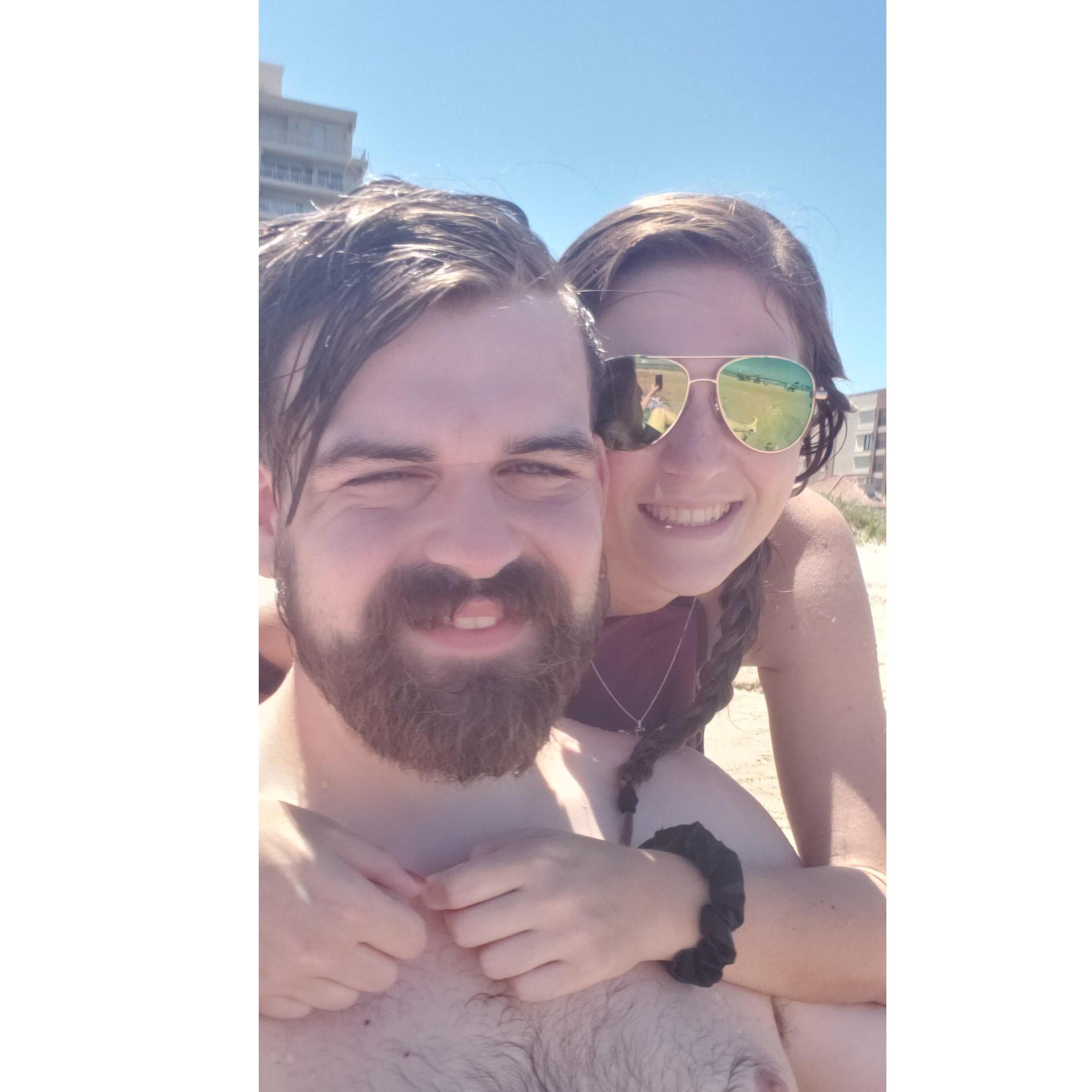 Our first beach trip together at South Padre