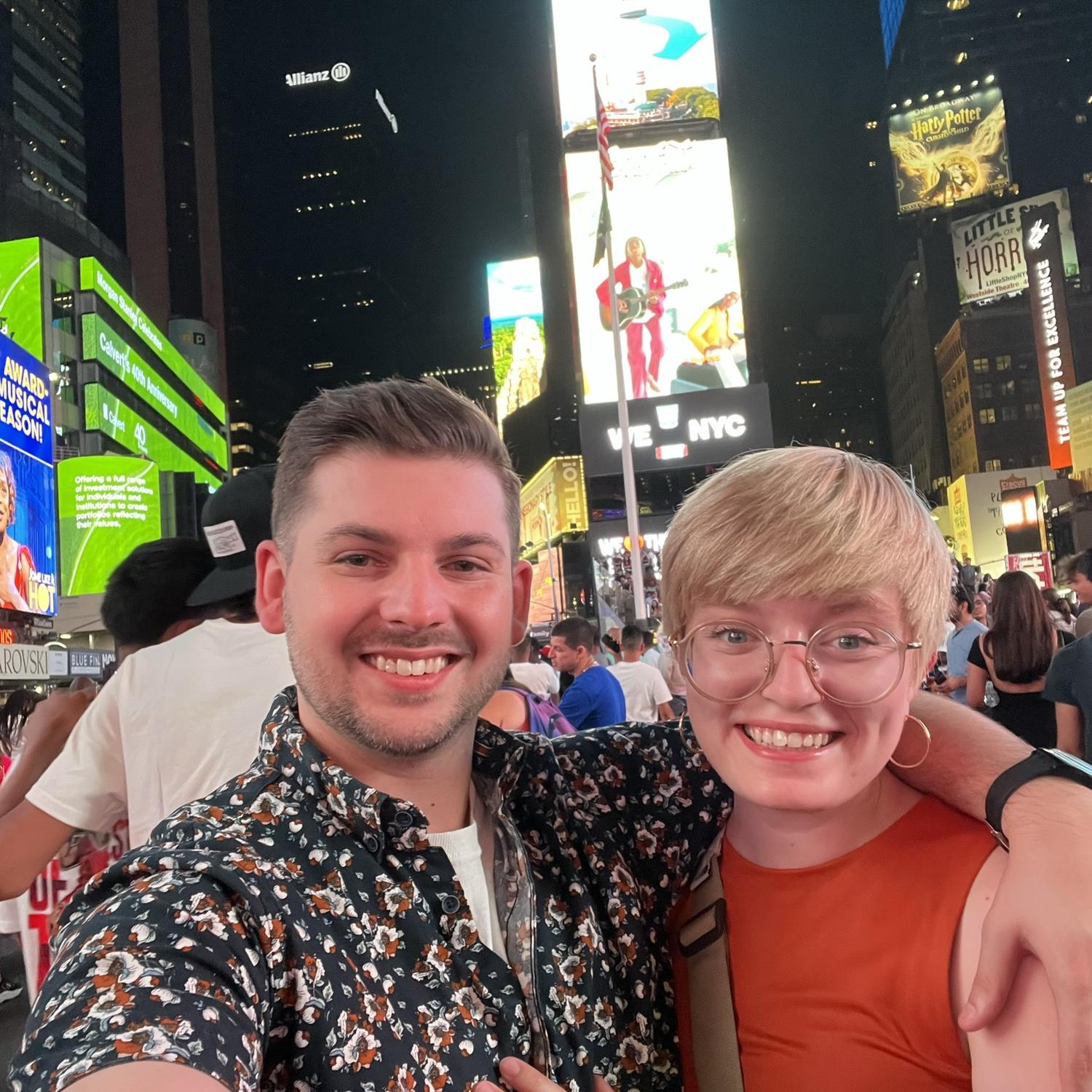 Times Square - Cameron lived in New Jersey for job training for about 7 months in 2023, and we had a blast exploring when Emily came to visit!