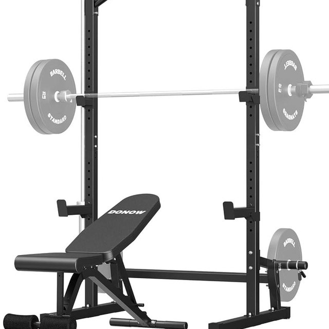 DONOW Olympic Weight Bench with Squat Rack Adjustable Workout Bench with Rack for Bench Press Sthrength Training