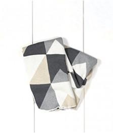 Knit Angles Throw in Neutral