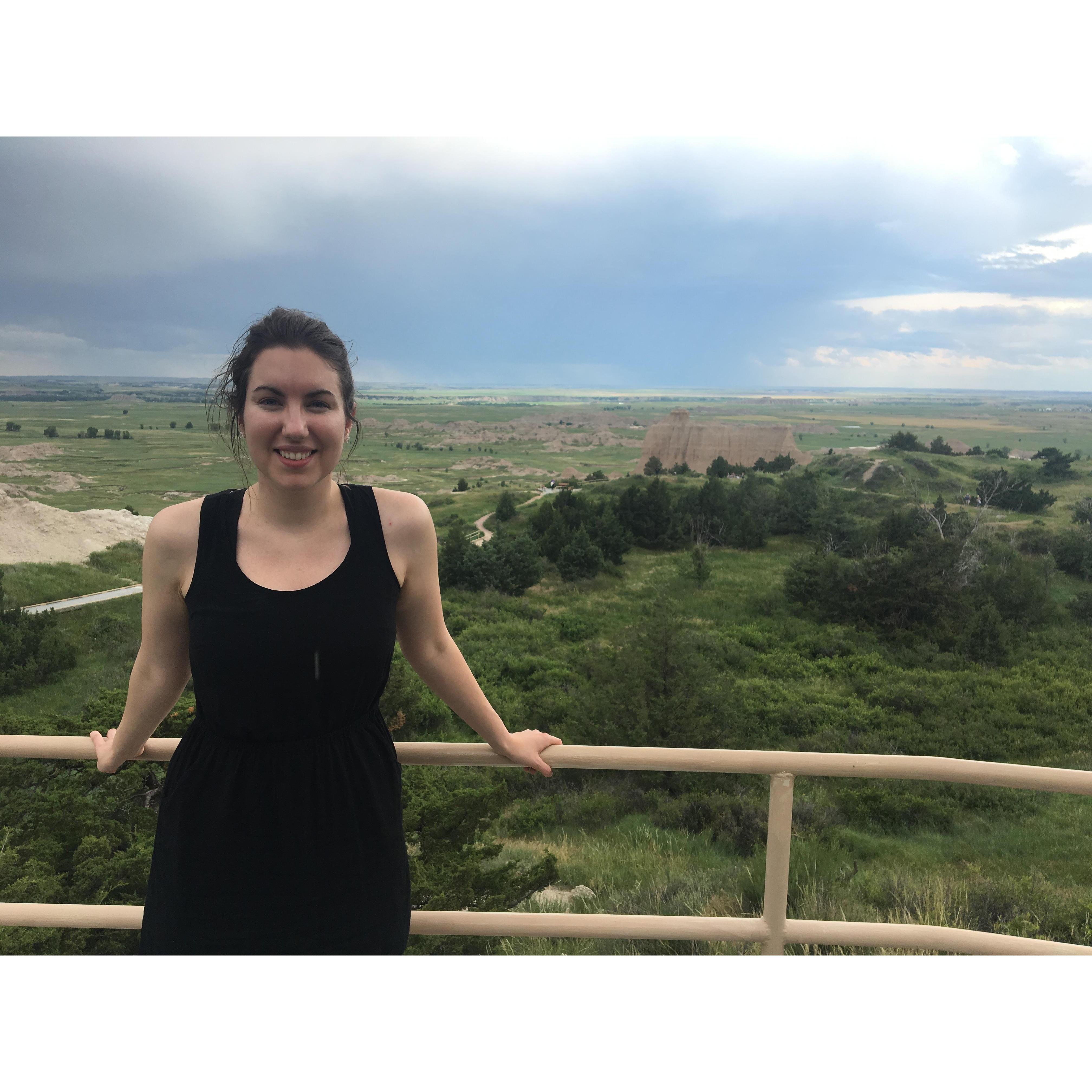 Enjoying some South Dakota views after a long drive.