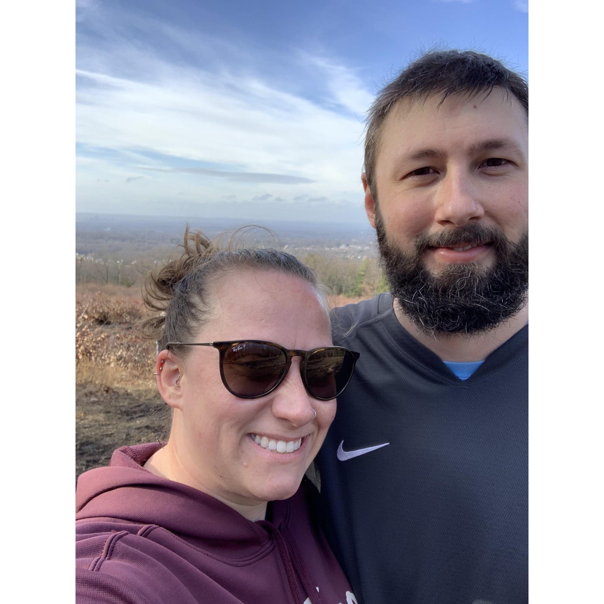 We went on a hike near home.