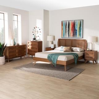 Asami Mid-Century Modern 5-Piece Bedroom Set