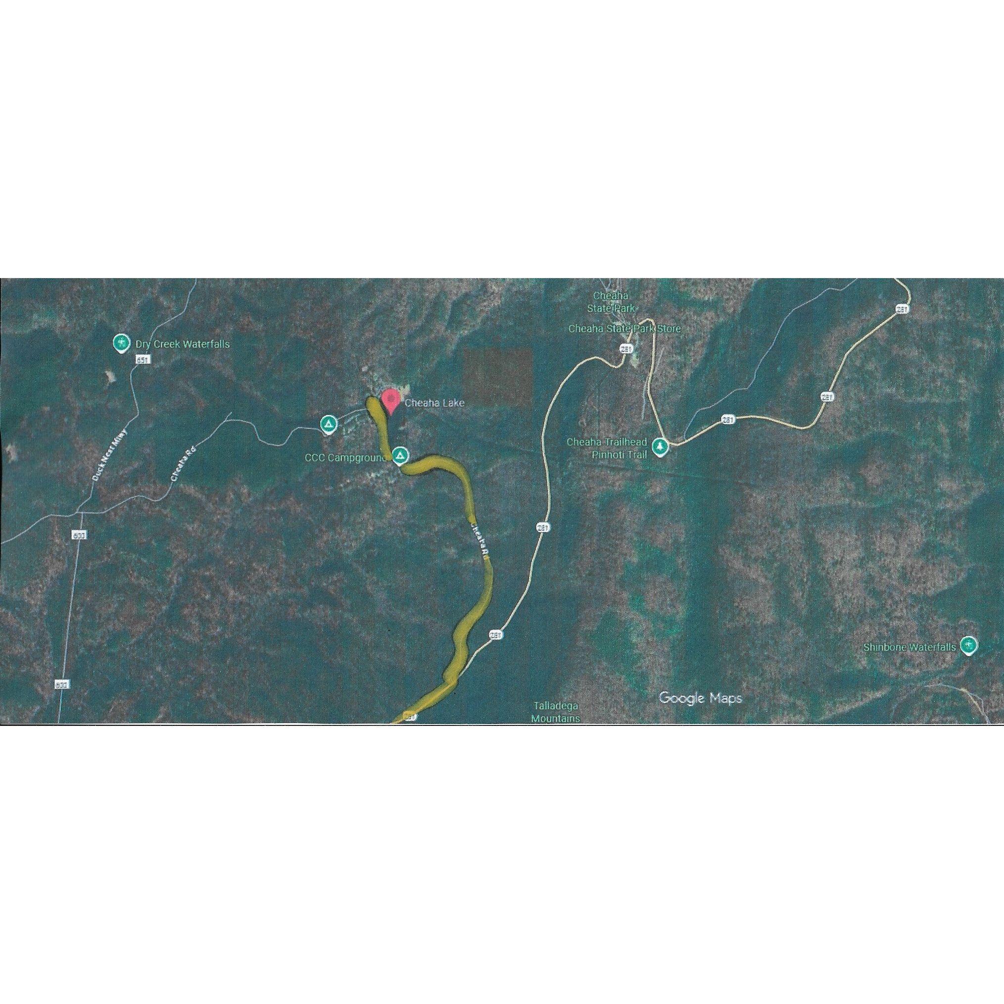 From 281, take a left onto Cheaha Road. The Lake access two miles down on the left will take you to the venue!
