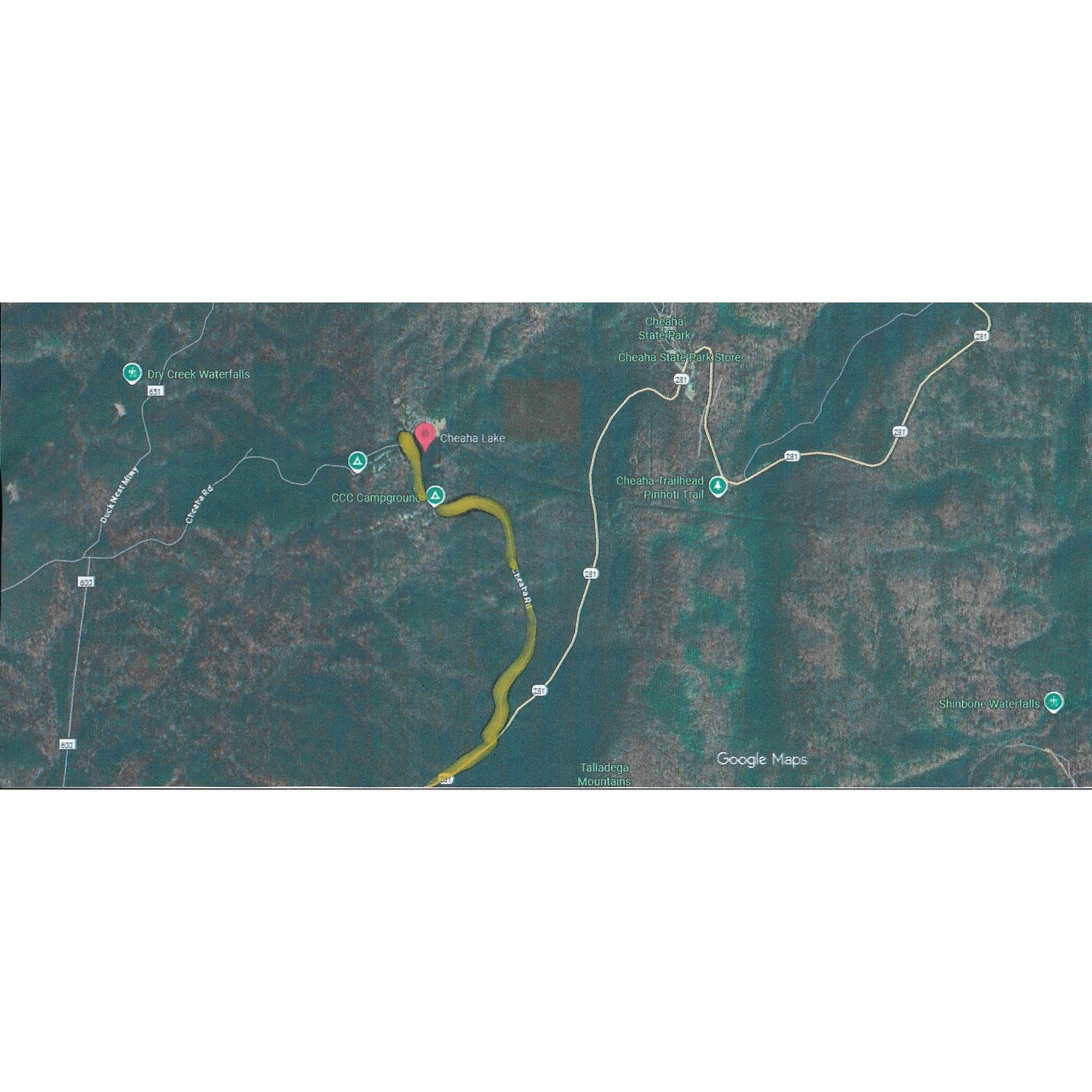 From 281, take a left onto Cheaha Road. The Lake access two miles down on the left will take you to the venue!