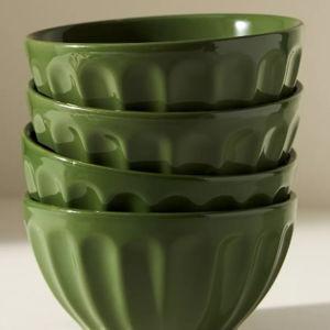The Latte Stoneware Cereal Bowls, Set of 4: Amelie Edition