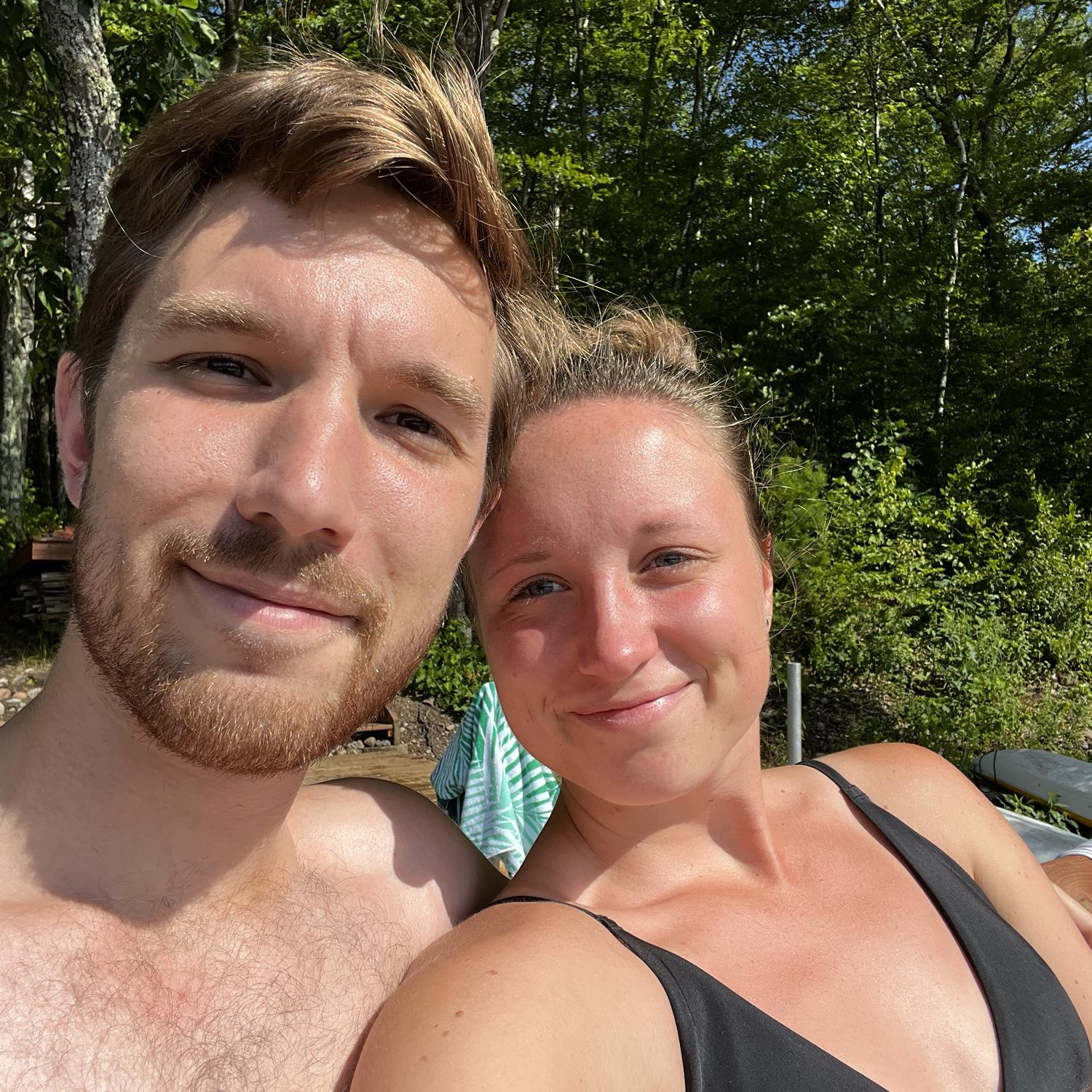 Maddie and Ian have spent many summer days soaking up the sun on the dock at Lake Ashegon.
