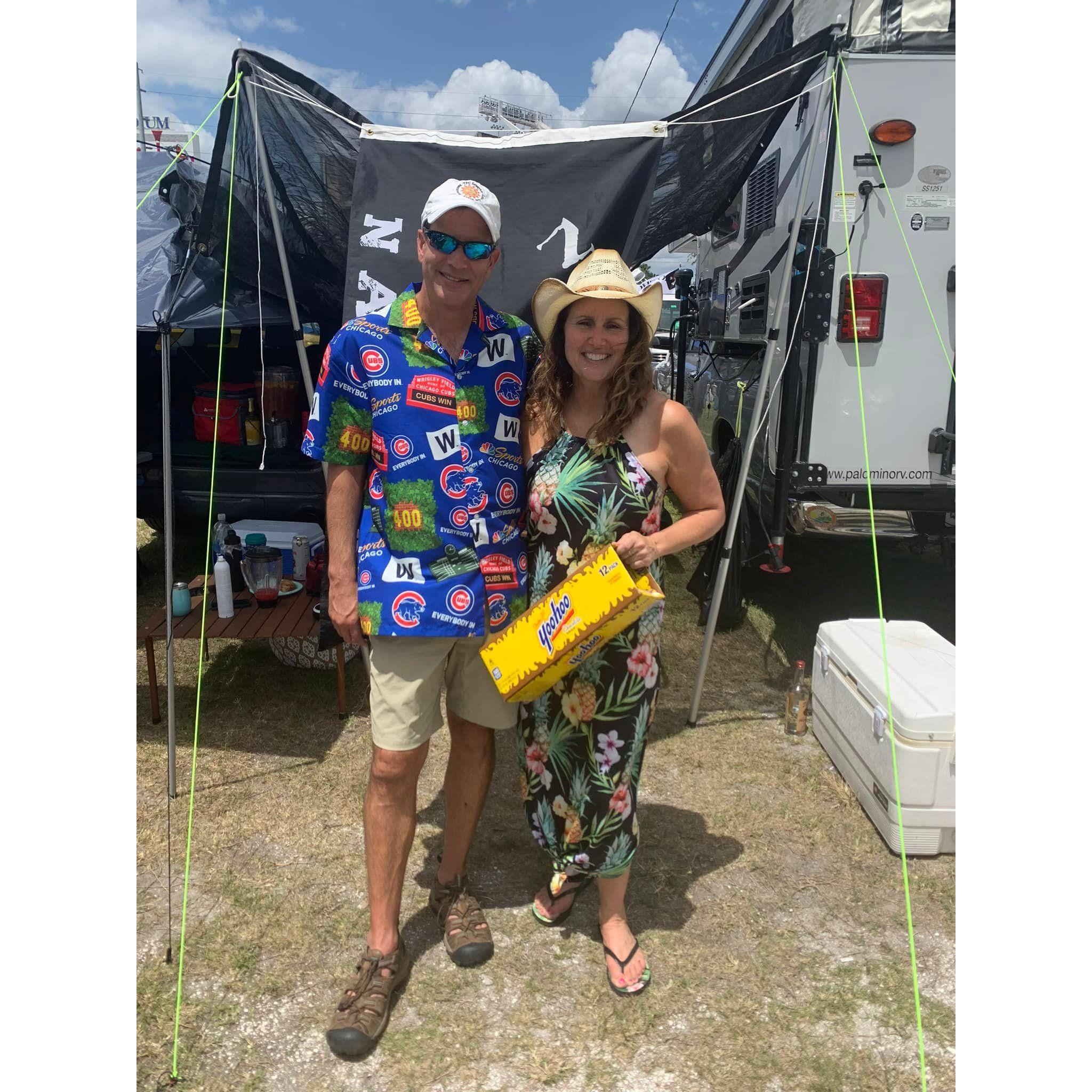 At the Kenny Chesney concert at Raymond James Stadium in Tampa, FL.