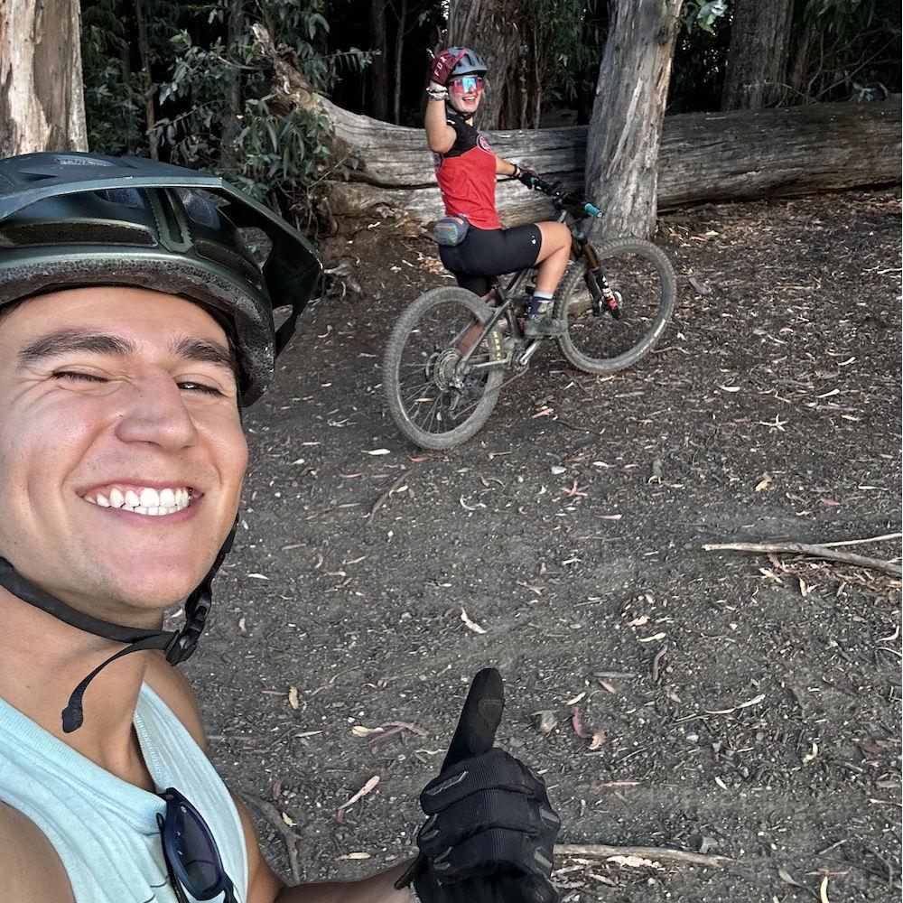 Our first date was a mountain bike ride in SLO in July 2023!