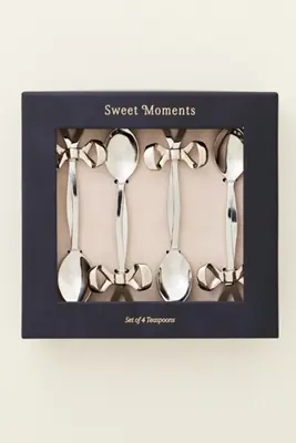 Benedita Stainless Steel Bow Teaspoons, Set of 4