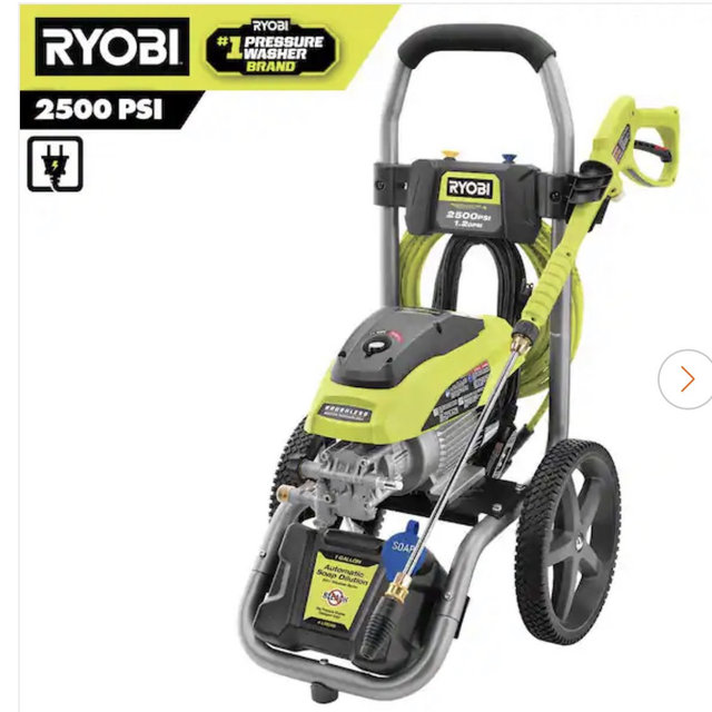 RYOBI 2500 PSI 1.2 GPM High Performance Cold Water Electric Pressure Washer RY142500