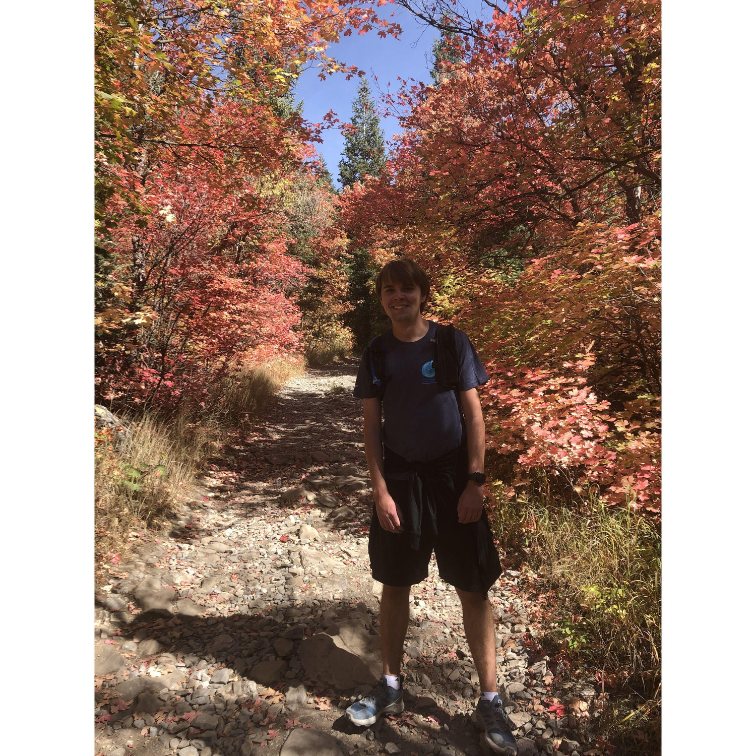 September 27, 2020 - Bradley hiking at Rock Canyon in the fall