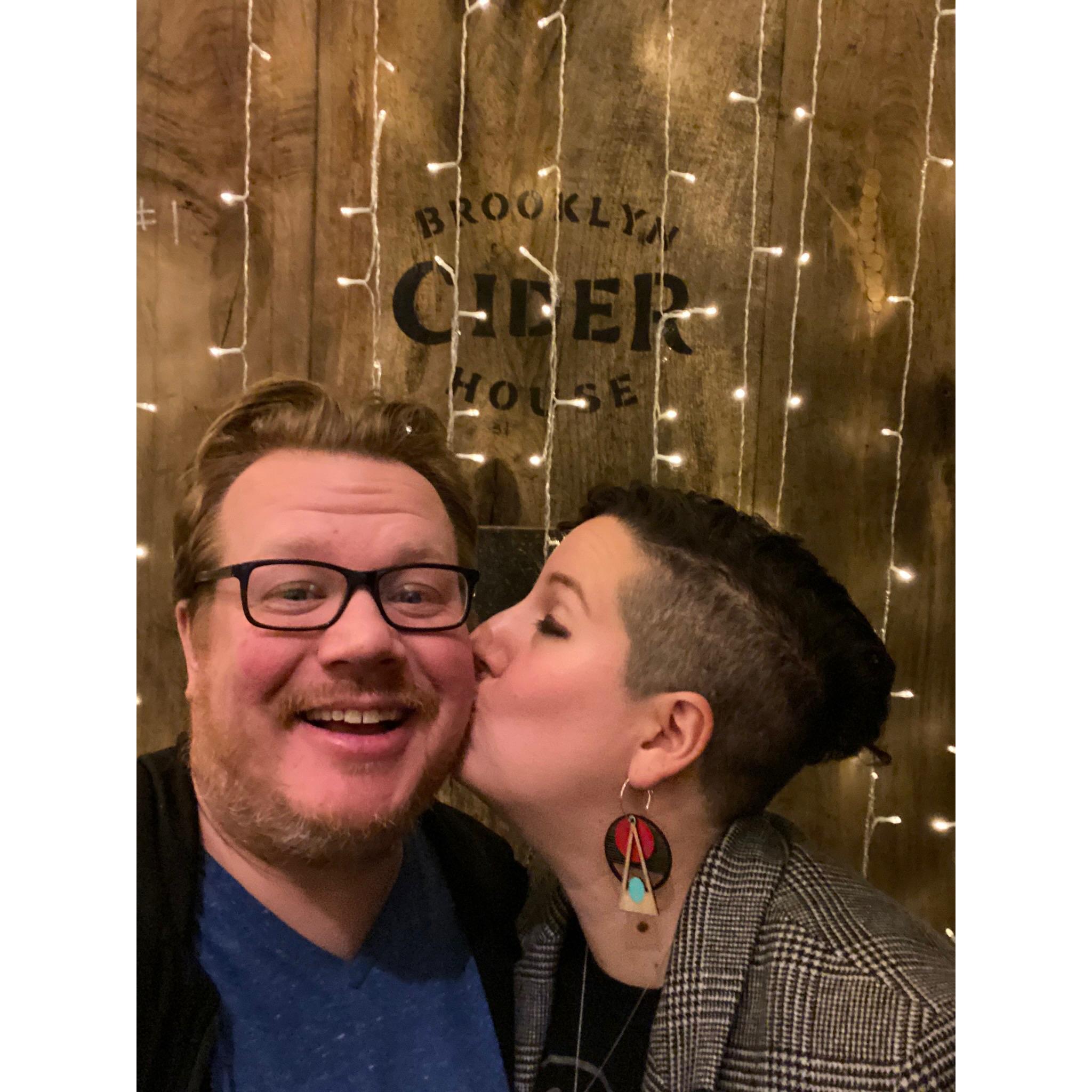 Robert’s birthday, 2020. Brooklyn Cider House
