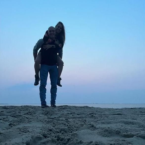 We love to walk on the beach after dinner