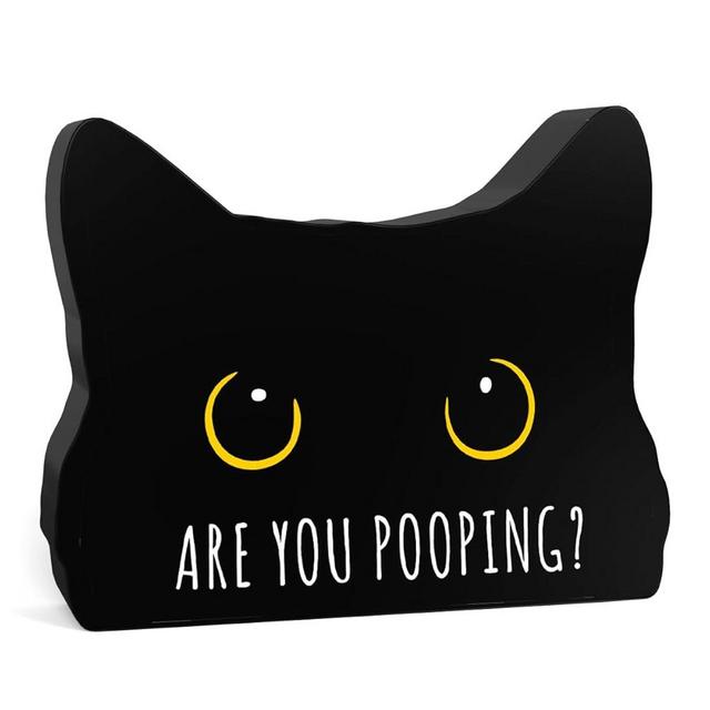 Are You Pooping Funny Bathroom Acrylic Decor Sign Black Cat Decor Cat Bathroom Decor Cat Decor for Home Bathroom Cat Lover Gifts For Women Men