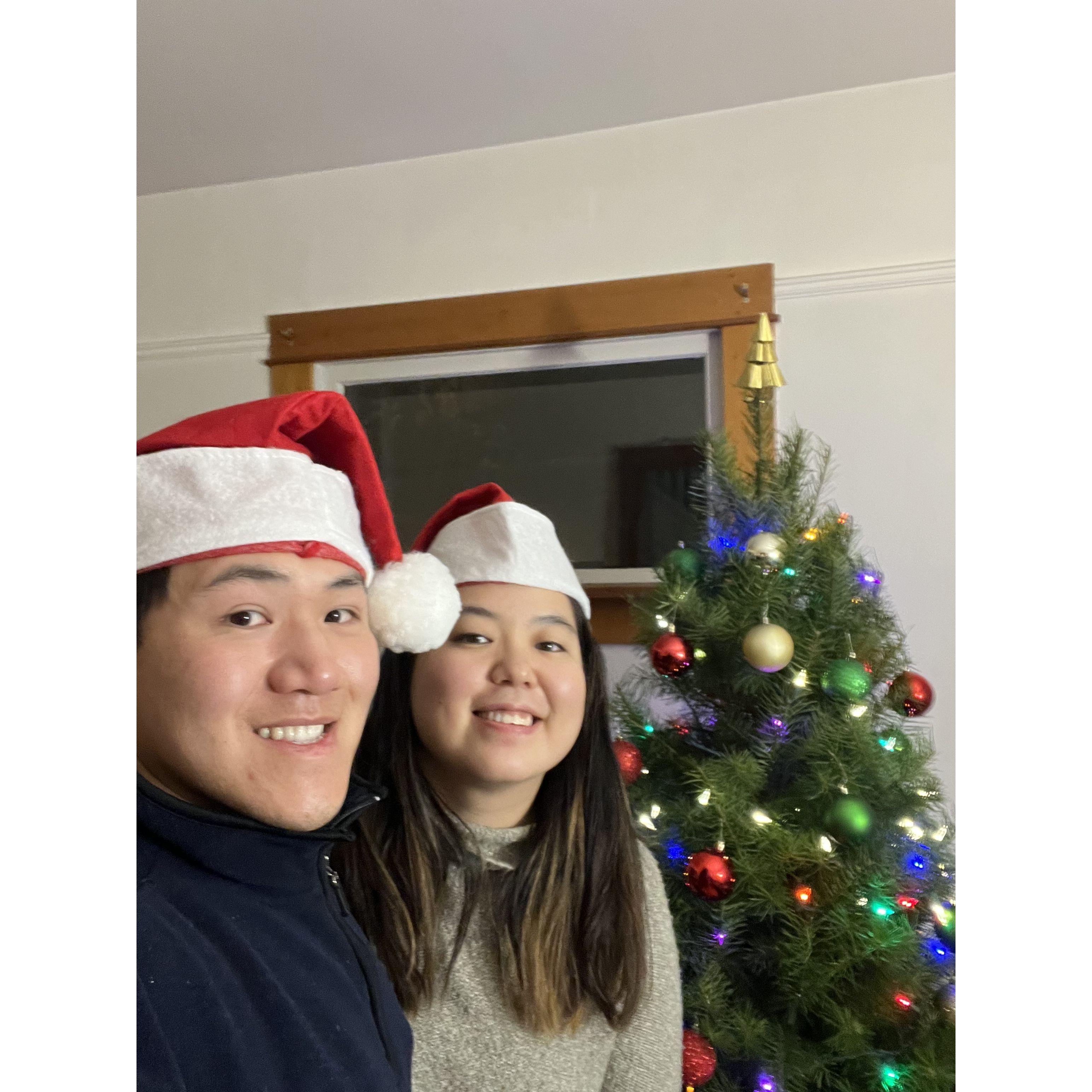 And eventually took a risk of moving in together! (our first Christmas in our home :) )